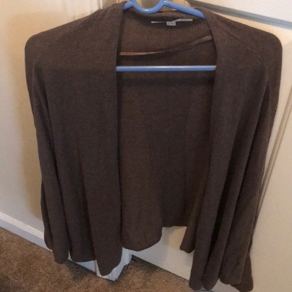 Brown cardigan sweater
